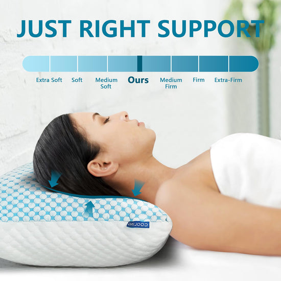 KELTARO shredded memory foam pillows — set of 2 pack