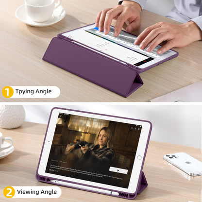 Portable electronic device cover — Akkerds case for iPad 10.2 inch with pencil holder and auto sleep/wake feature