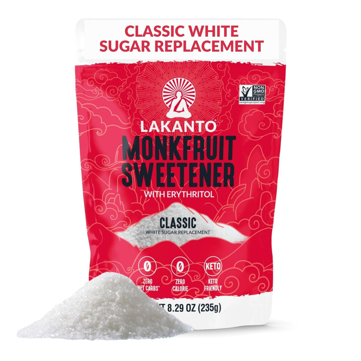 Lakanto classic monk fruit sweetener - zero calorie sugar substitute