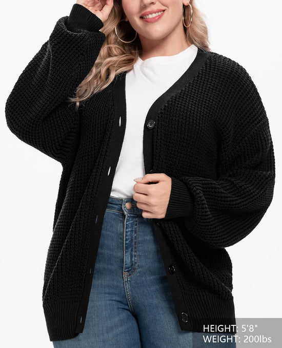 QUALFORT cardigan sweater - 100% cotton oversized knit outerwear for fall 2026