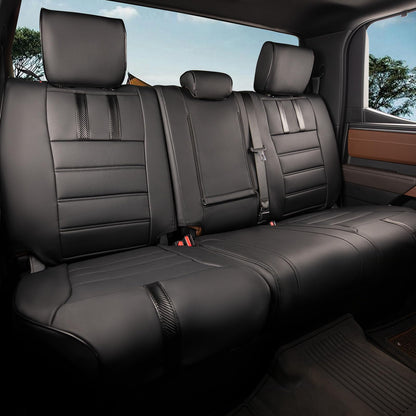 coverdream Tundra leather seat covers - waterproof full set for 2022-2026 Toyota Tundra DoubleCab & CrewMax