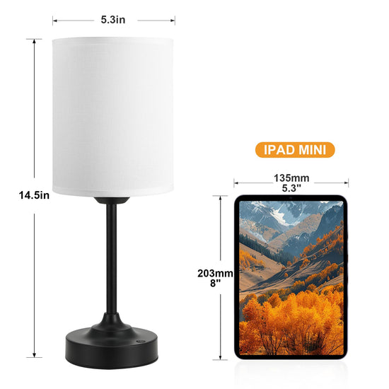 Kakanuo cordless table lamp - fabric lampshade design
