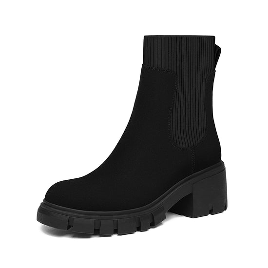 Athlefit women's Chelsea boots — Fashion slip on platform ankle design