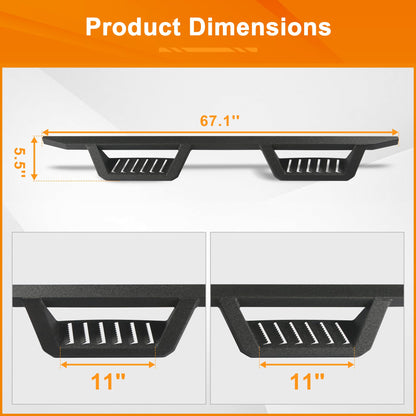 TIEZFUL Running Boards Fit for Toyota 4Runner 2010-2024 (Including 2014-2024 SR5 & 2015-2024 TRD PRO & 2017-2024 TRD Off-Road) Without Side Skirts, Drop Down Side Steps Nerf Bars Rock Silders Rails