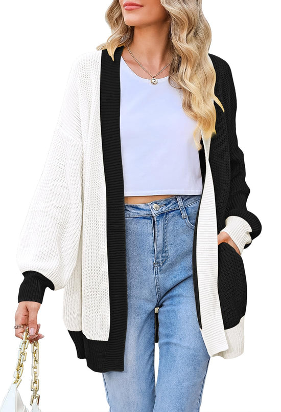 Pink Queen long cardigan with batwing sleeves and pockets for women