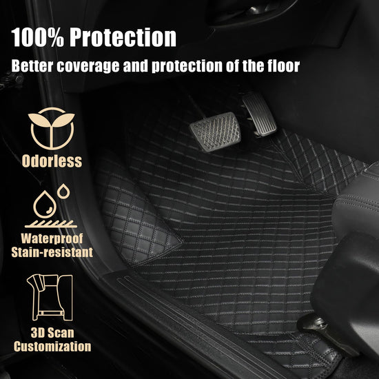 Vehicle mat — EKR custom floor mats for Honda CRV 2023-2026, leather