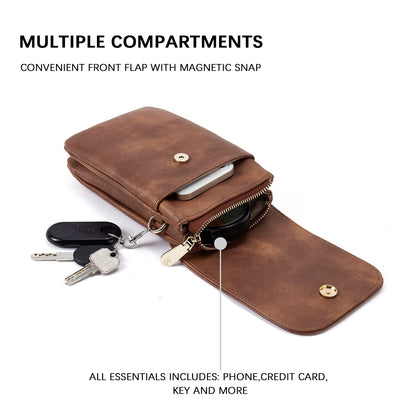BOSTANTEN crossbody handbag with adjustable strap and vegan leather design.