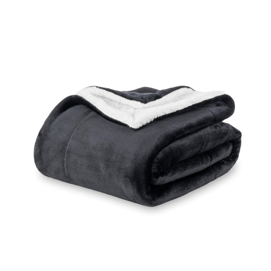 Berkshire Blanket reversible sherpa fleece throw blanket