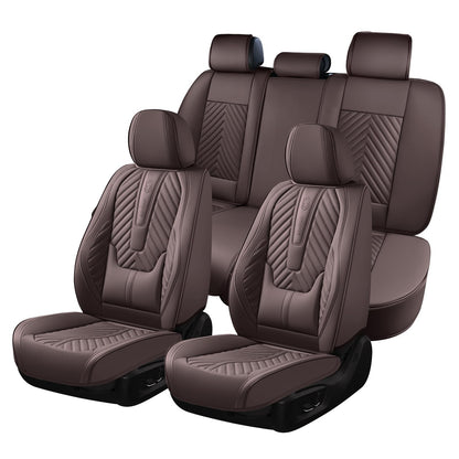 Coverado vehicle seat cover — Faux leather waterproof design with lumbar support