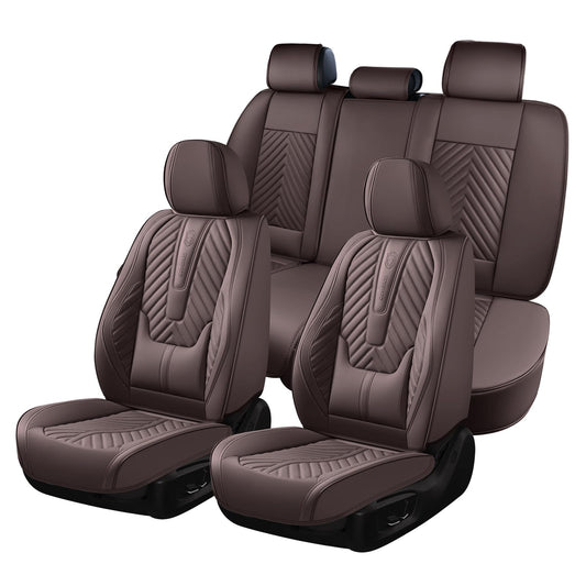 Coverado vehicle seat cover — Faux leather waterproof design with lumbar support