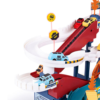 Juqic toy vehicle set — dinosaur climbing hills railcar for children 3 to 4 years old