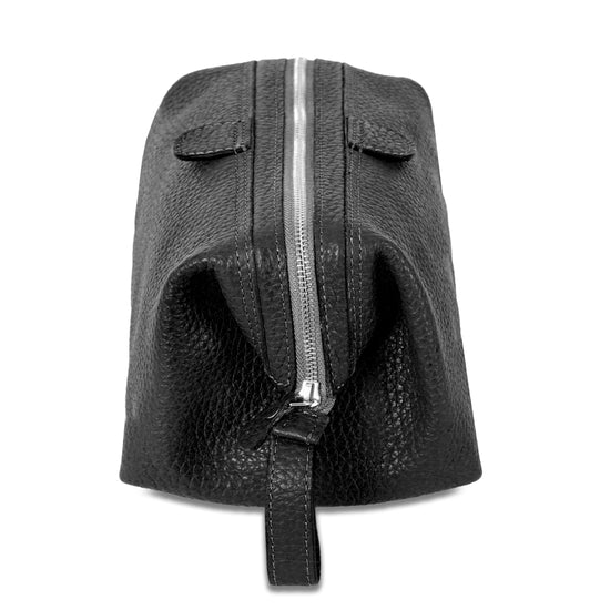 KomalC cosmetic case — premium buffalo leather with water resistant lining
