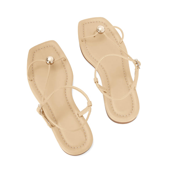GTBINGGO strappy flat sandals - Comfortable open square toe design