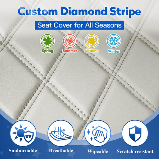 NOKINS golf cart seat cover kit — fits EZGO TXT 1994-2013 and RXV OEM front seats