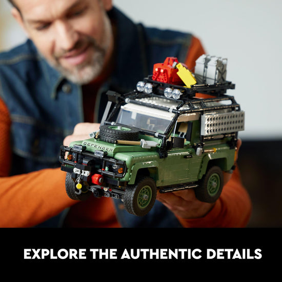 LEGO Icons Land Rover Classic Defender 90 — Building set with realistic details for adults 18+