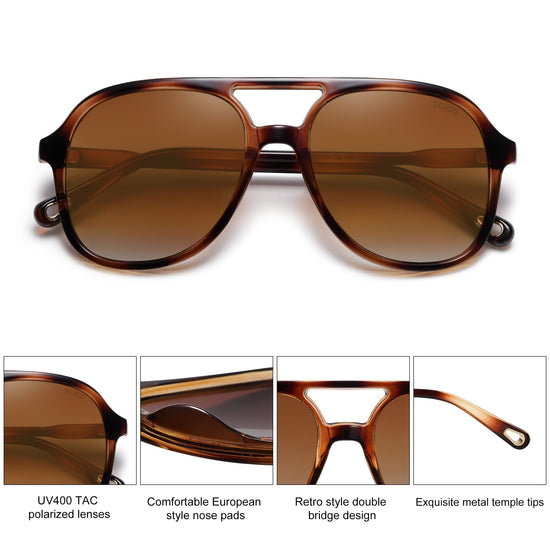 Sojos retro polarized aviator sunglasses - classic vintage style for men and women