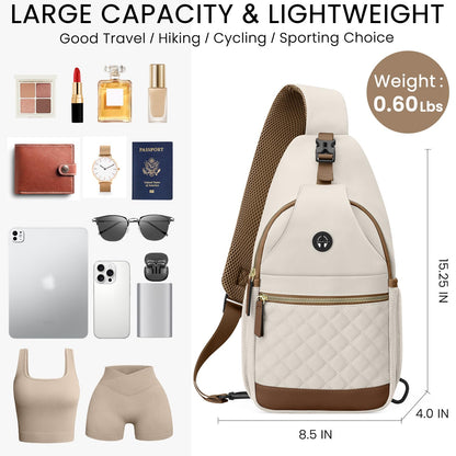 Crossbody backpack with adjustable strap for travel and casual use