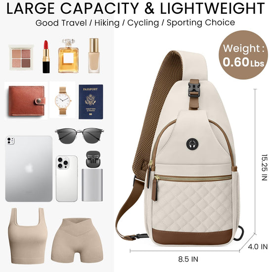 Crossbody backpack with adjustable strap for travel and casual use