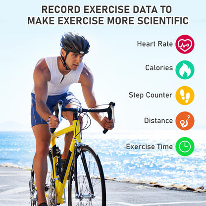 Fitness Tracker for Women Men with Heart Rate/Blood Pressure/Calories/Pedometer, Activity Tracker with 1.1"" AMOLED Screen, Waterproof Step Tracker for Android iPhones