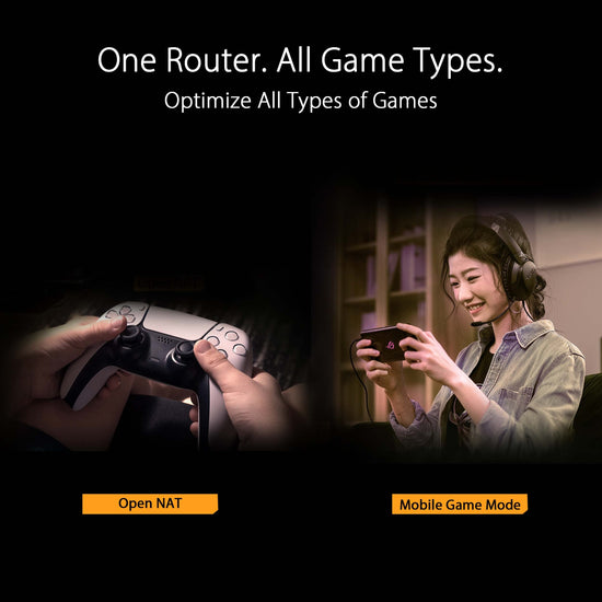 ASUS TUF gaming router — WiFi 6 with dedicated gaming port and AiProtection Pro