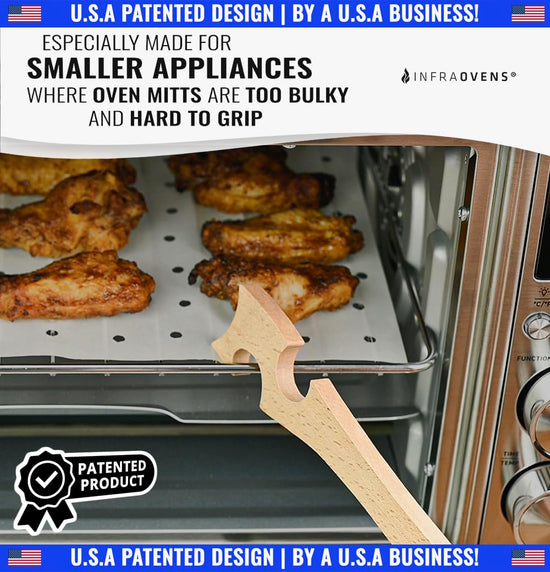 INFRAOVENS oven rack puller stick with longer handle for countertop ovens