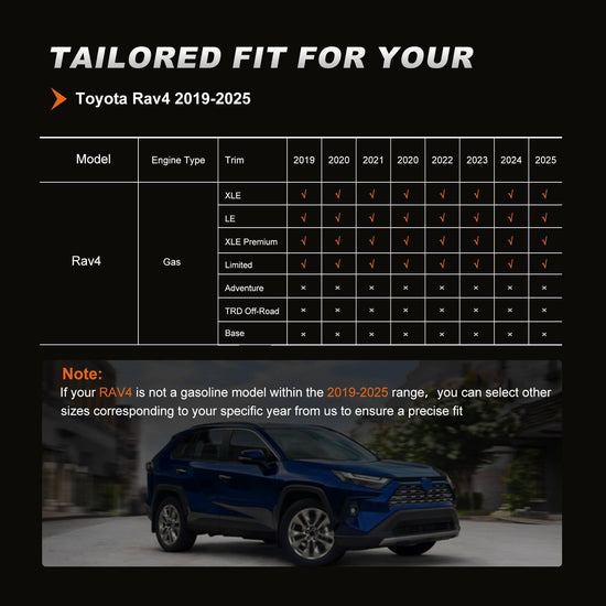 AOMSAZTO vehicle seat covers - Custom fit faux leather black for Toyota RAV4 2019-2025 LE XLE Limited Premium.