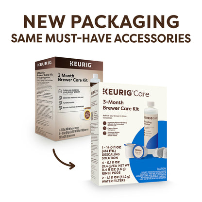 Keurig coffee maker maintenance kit with descaling solution and water filter cartridges 7 count