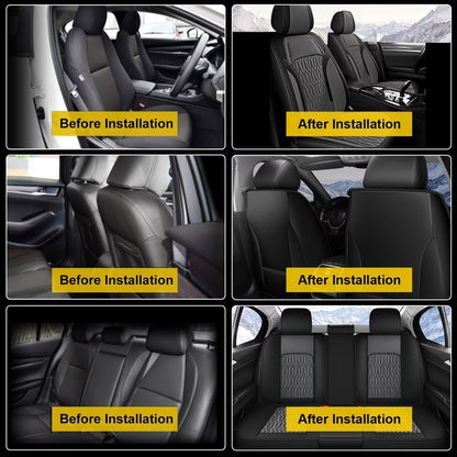 Vehicle seat cover — Custom fit waterproof leather for Mitsubishi Outlander 2007-2026