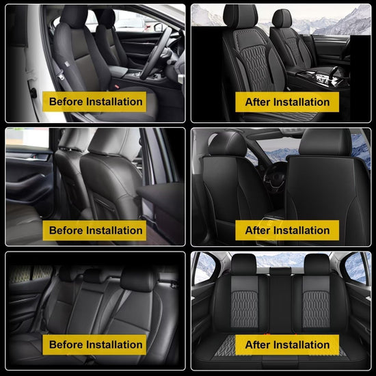 Vehicle seat cover — Custom fit waterproof leather for Mitsubishi Outlander 2007-2026