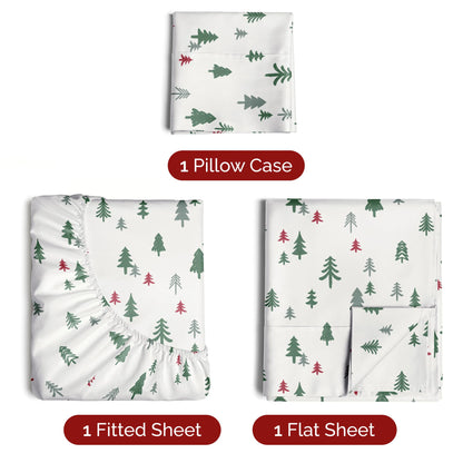 BED_LINEN_SET — Deep pocket Christmas sheet set by CGK Linens