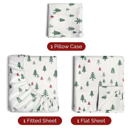 BED_LINEN_SET — Deep pocket Christmas sheet set by CGK Linens