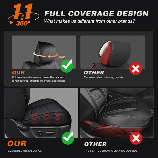 AOMSAZTO vehicle seat cover — custom fit waterproof faux leather for Toyota Tacoma 2024-2026