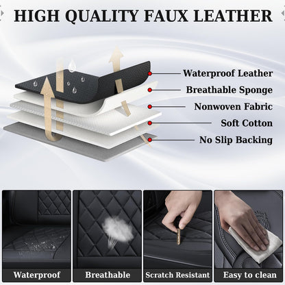 Coverado car seat cover — waterproof faux leather for most vehicles