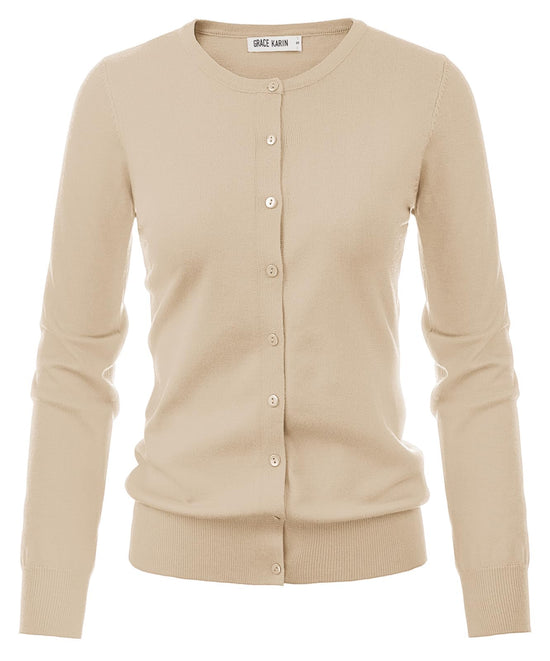 Grace Karin sweater — Long sleeve open front cardigan for summer outfits
