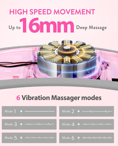 Electric heating pad — Portable cordless design with heat and massage modes