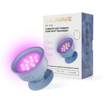 Solawave Bye Acne - Blue and red light therapy device for face and body