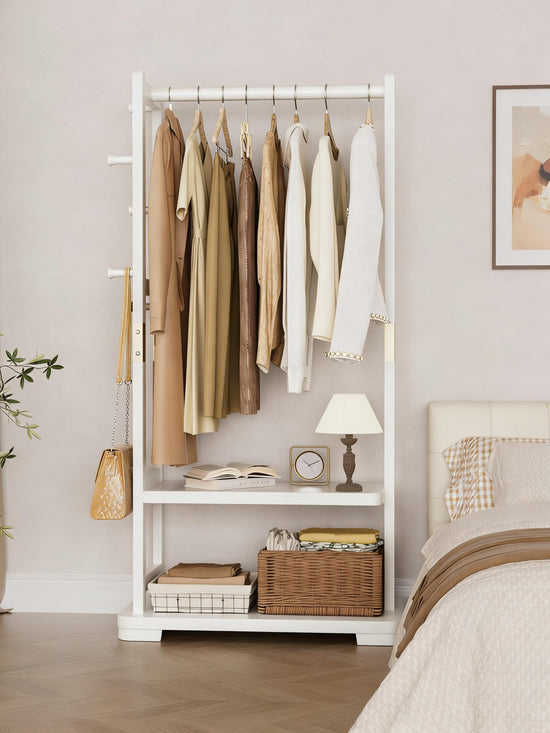 Solid Wood Clothes Rack