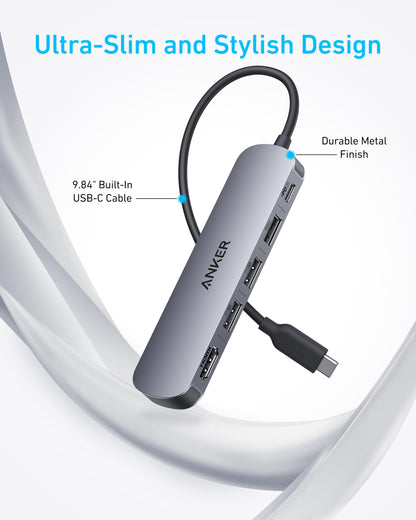 Anker multiport hub — 5-in-1 USB-C adapter with 4K HDMI and 90W power delivery