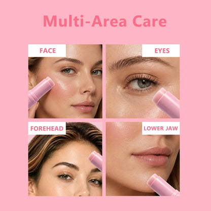 Euralissea PDRN Collagen Multi Balm Stick & Eye Patches Set, Pink B12 & Caffeine Under Eye Care, 0.32 Oz Balm + 60 Patches