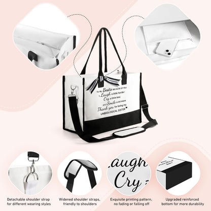 Tote bag — Ini-tial design with makeup bag