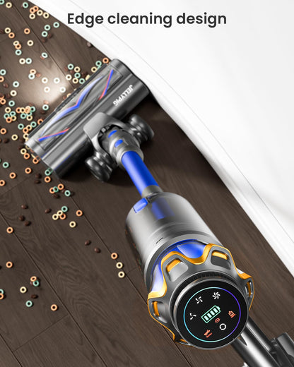 Cordless vacuum cleaner — 650W upgraded model with touch screen and self-standing feature