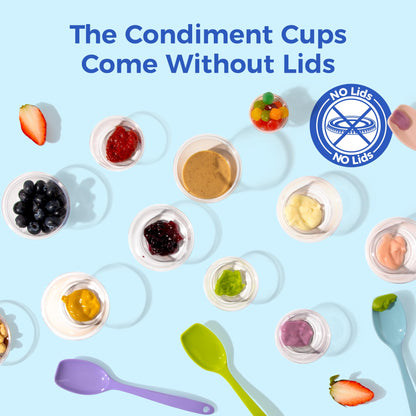 Fit Meal Prep condiment cups — BPA free and stackable for portioning and samples