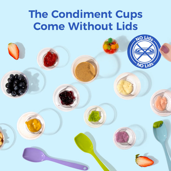 Fit Meal Prep condiment cups — BPA free and stackable for portioning and samples