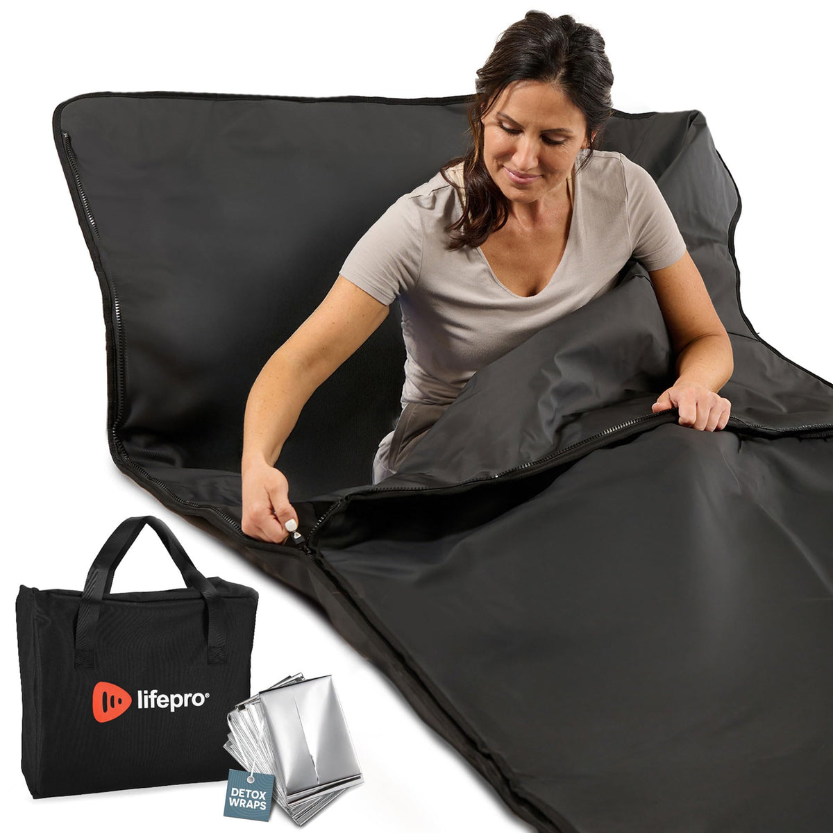 Lifepro RejuvaWrap sauna blanket — Low EMF carbon fiber heating, portable design