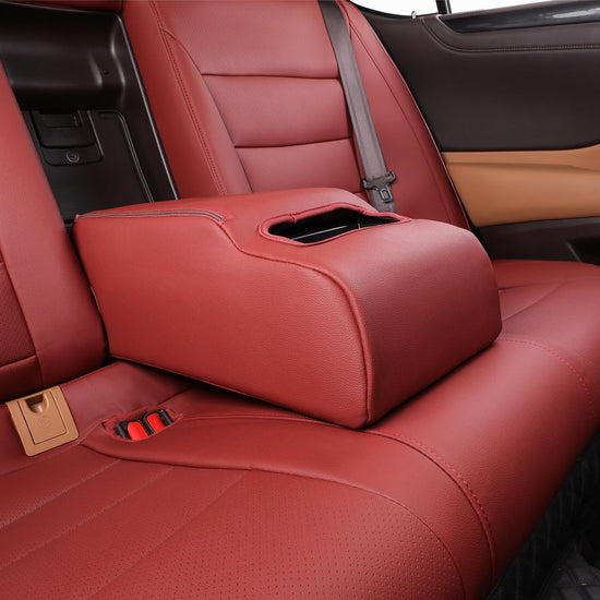 EKR car seat covers - custom leather in burgundy for Lexus ES350 and ES300h 2013-2018