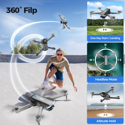 Unmanned aerial vehicle — 1080P HD camera with foldable design and gravity control