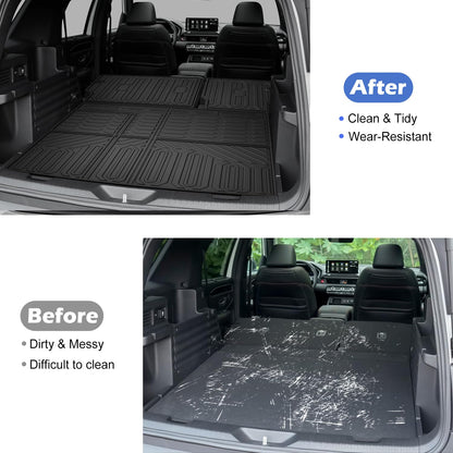 Vehicle mat — AOMSAZTO custom fit trunk mat for Honda Passport 2026 with backrest mat