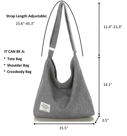 Covelin women's retro canvas shoulder bag hobo crossbody handbag