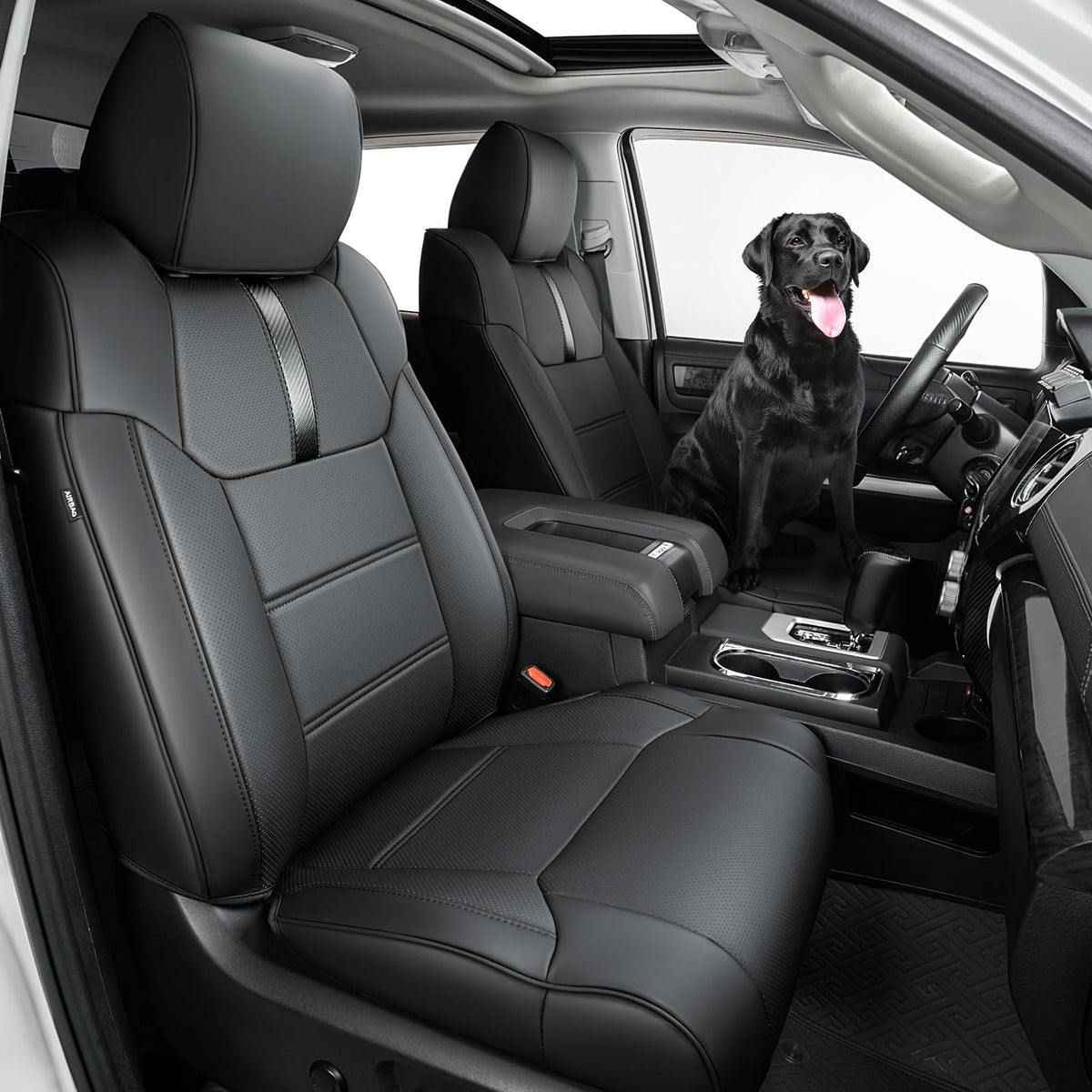 Super cover for Toyota Tundra seat covers with carbon fiber