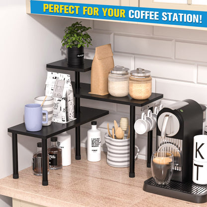 JayRex countertop corner shelf - 3 tier bathroom and kitchen organizer.
